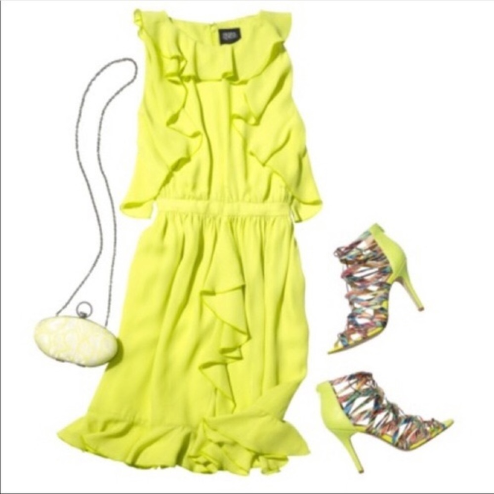 Prabal Gurung For Target Neon Ruffle Dres